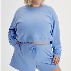 Girlfriend Collective 50/50 Cropped Sweatshirt